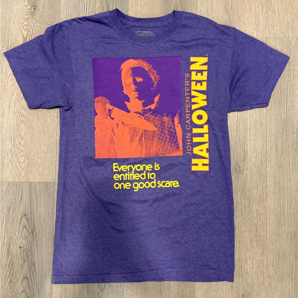 John Carpenter’s Halloween Purple Graphic T-Shirt - Men’s Small